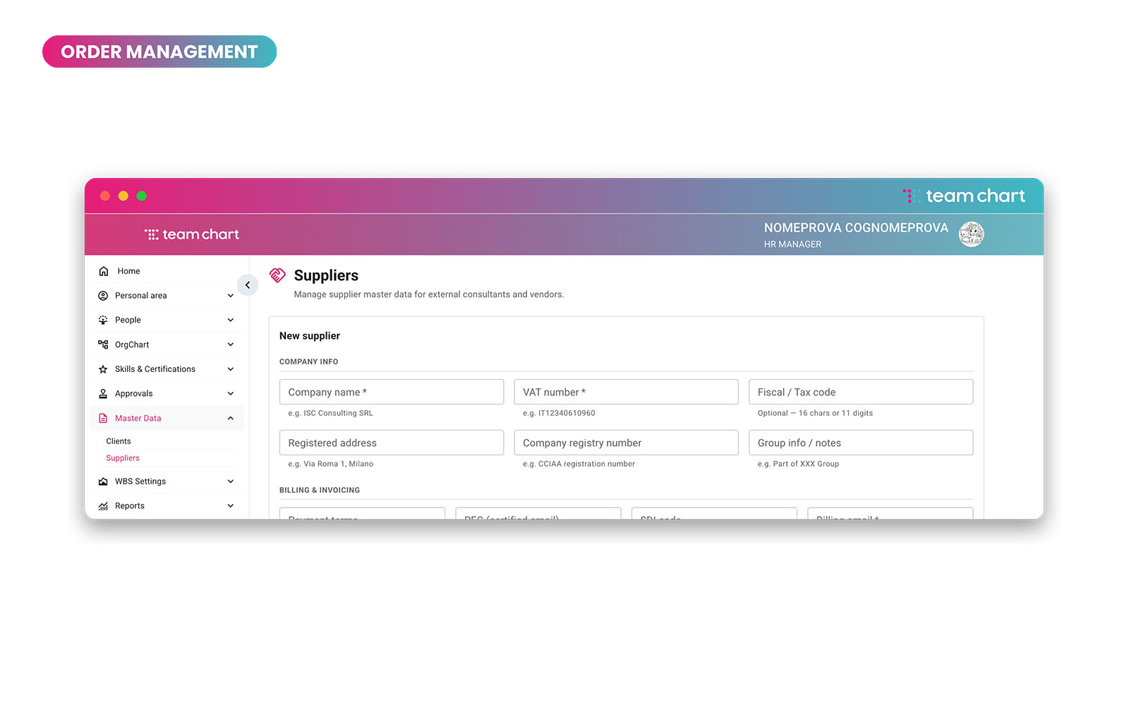 order management order management